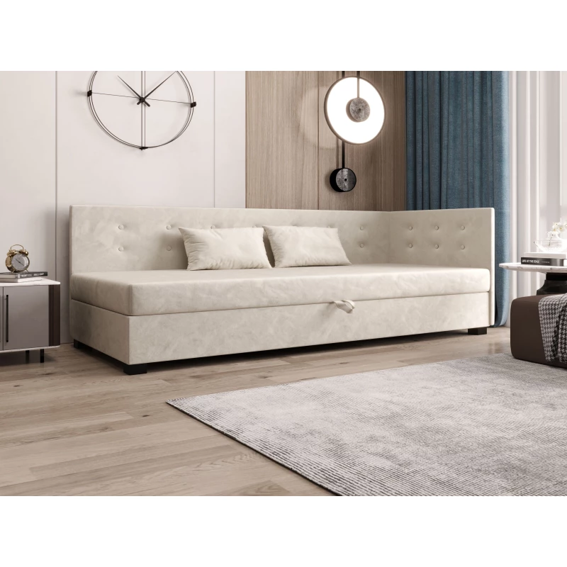 Jednolůžková postel 80x195 AJKA PLUS 2 - ecru