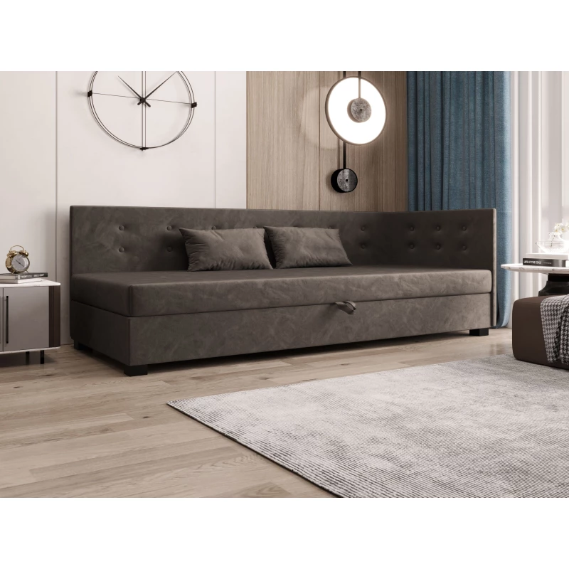 Jednolůžková postel 100x195 AJKA PLUS 2 - tmavě hnědá