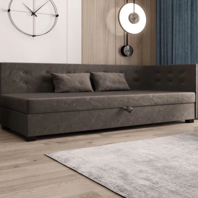 Jednolůžková postel 120x195 AJKA PLUS 2 - tmavě hnědá