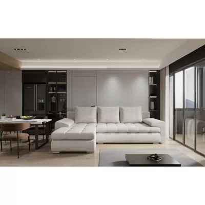 Rozkládací sedací souprava BIBIANA 2 - krémová, levý roh