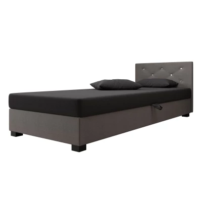 Čalouněná postel 120x195 MILEKA 1 - šedá / světle šedá