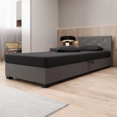 Čalouněná postel 120x195 MILEKA 1 - šedá / světle šedá