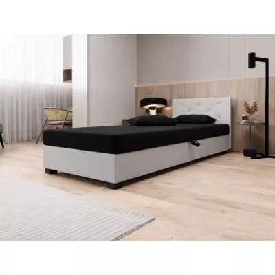 Čalouněná postel 120x195 MILEKA 1 - černá / ecru