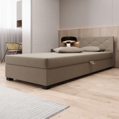 Čalouněná postel 120x195 MILEKA 1 - hnědá