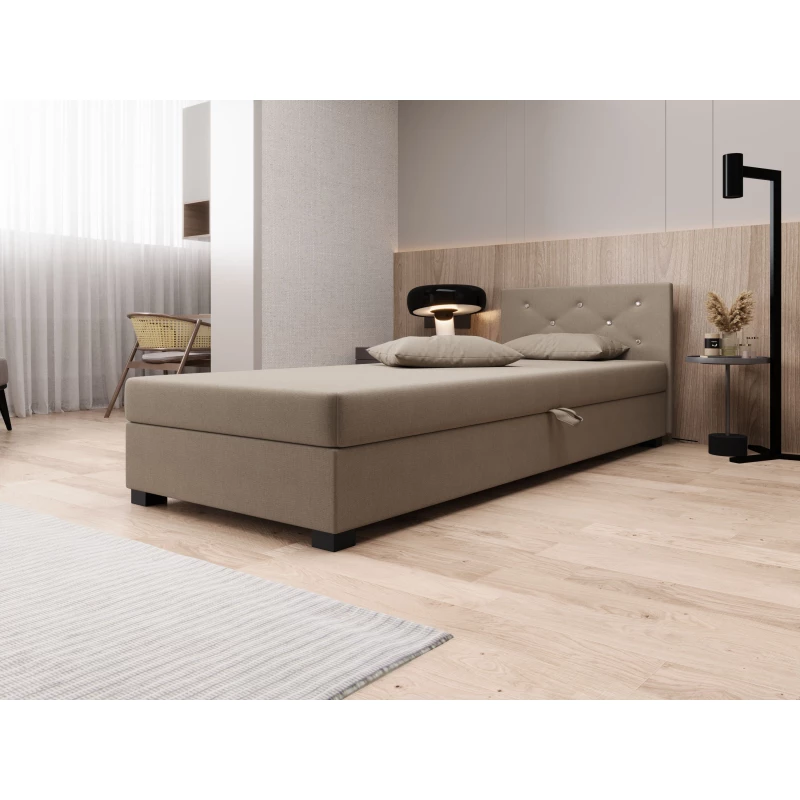 Čalouněná postel 120x195 MILEKA 1 - hnědá