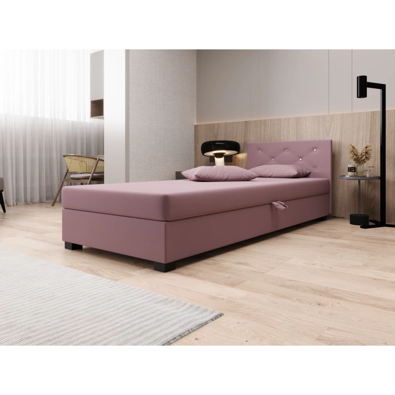 Čalouněná postel 80x195 MILEKA 1 - růžová
