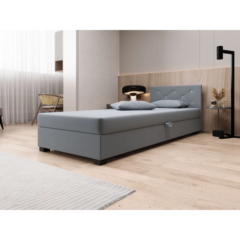 Čalouněná postel 120x195 MILEKA 1 - modrošedá