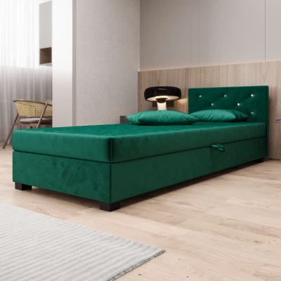 Čalouněná postel 80x195 MILEKA 1 - zelená