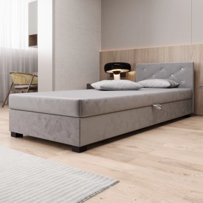 Čalouněná postel 80x195 MILEKA 1 - světle šedá