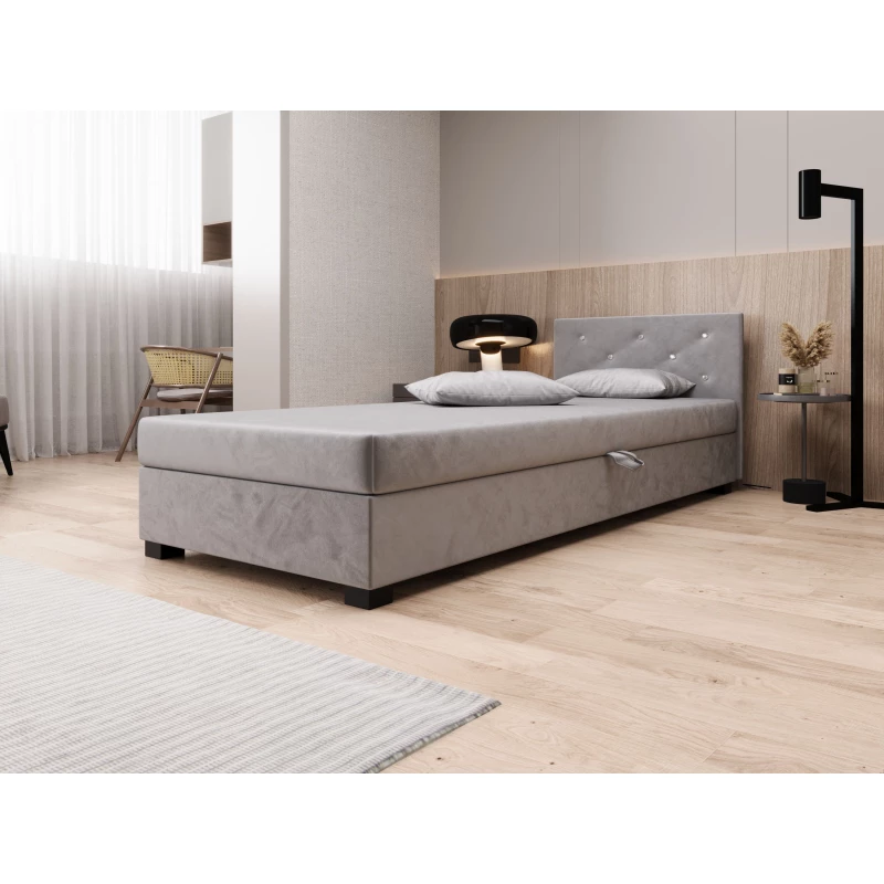 Čalouněná postel 80x195 MILEKA 1 - světle šedá