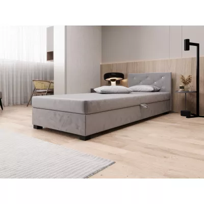 Čalouněná postel 80x195 MILEKA 1 - světle šedá