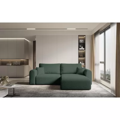 Rohová rozkládací sedací souprava ESTEL 2 - zelená, pravý roh