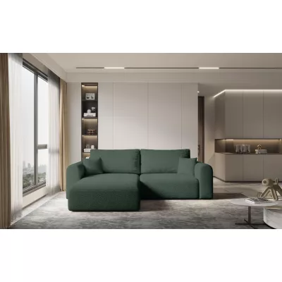 Rohová rozkládací sedací souprava ESTEL 2 - zelená, levý roh
