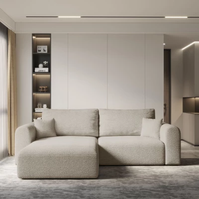 Rohová rozkládací sedací souprava ESTEL 2 - béžová, levý roh