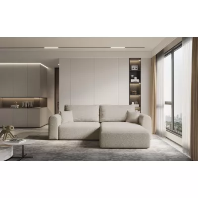 Rohová rozkládací sedací souprava ESTEL 2 - béžová, pravý roh