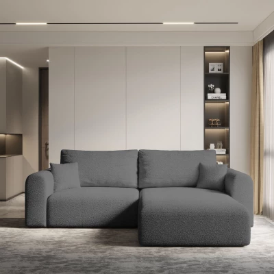 Rohová rozkládací sedací souprava ESTEL 2 - šedá, pravý roh