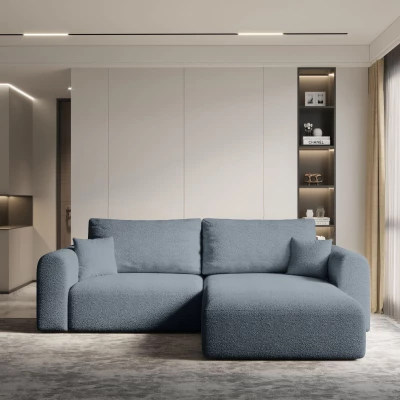 Rohová rozkládací sedací souprava ESTEL 2 - šedomodrá, pravý roh