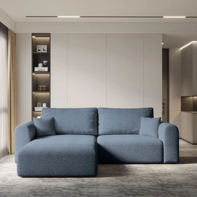 Rohová rozkládací sedací souprava ESTEL 2 - modrá, levý roh