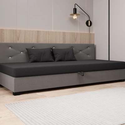 Čalouněná postel 110x195 MILEKA BIZ 1 - šedá / světle šedá