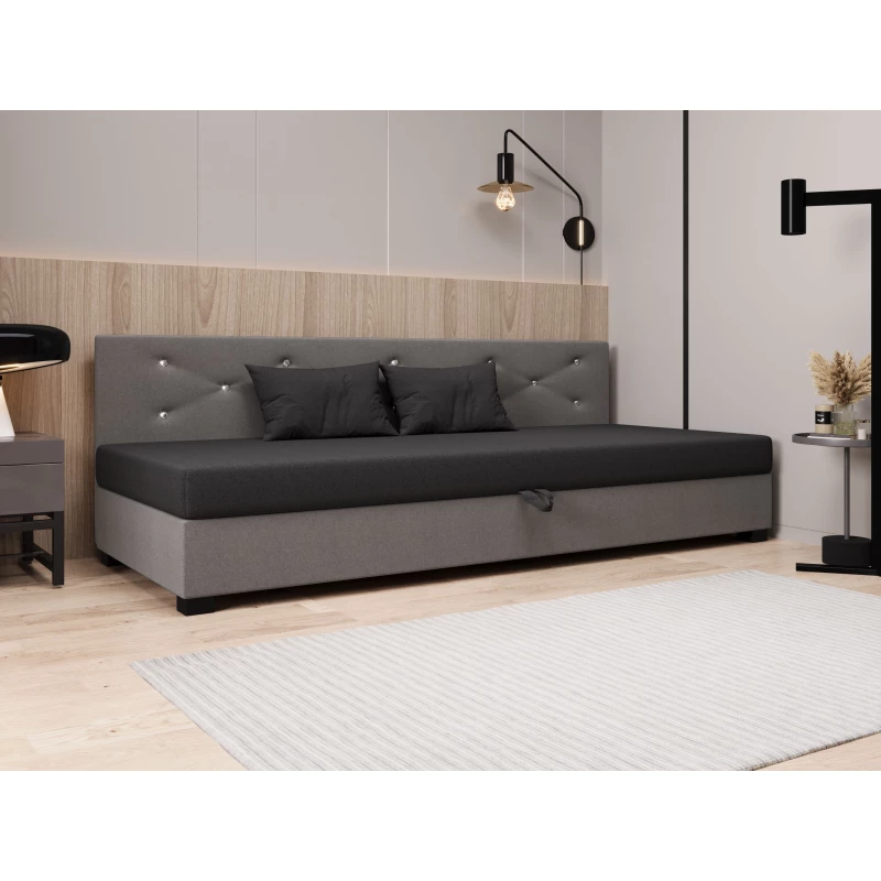 Čalouněná postel 120x195 MILEKA BIZ 1 - šedá / světle šedá