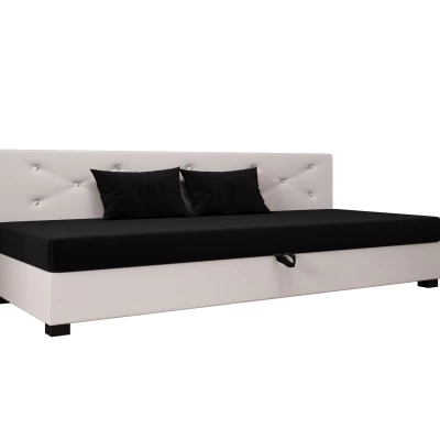 Čalouněná postel 90x195 MILEKA BIZ 1 - černá / ecru