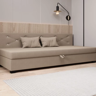 Čalouněná postel 100x195 MILEKA BIZ 1 - hnědá