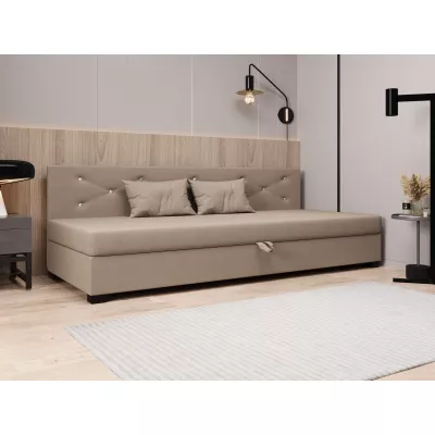 Čalouněná postel 100x195 MILEKA BIZ 1 - hnědá