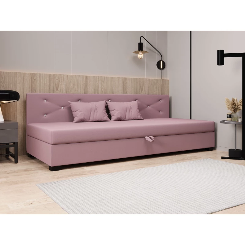 Čalouněná postel 90x195 MILEKA BIZ 1 - růžová