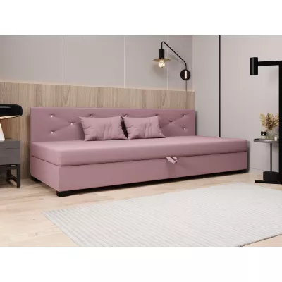 Čalouněná postel 90x195 MILEKA BIZ 1 - růžová