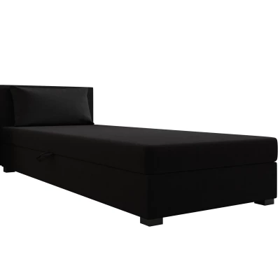 Jednolůžková postel 90x195 ZAJDA 1 s úložným prostorem - černá