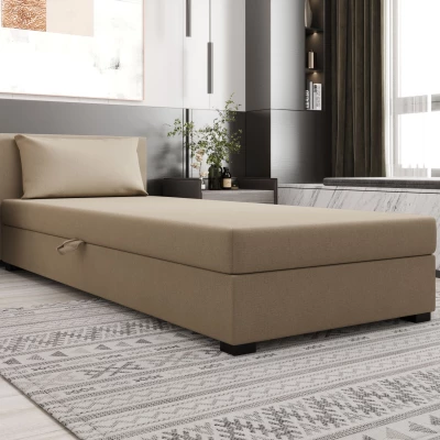 Jednolůžková postel 120x195 ZAJDA 1 s úložným prostorem - hnědá