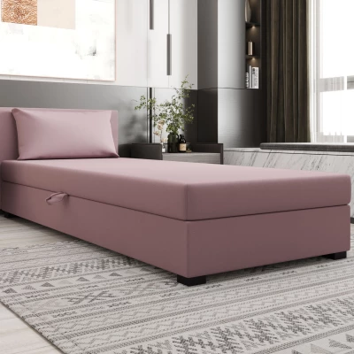 Jednolůžková postel 80x195 ZAJDA 1 s úložným prostorem - růžová