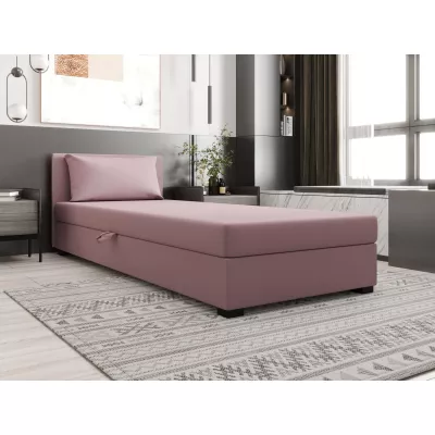 Jednolůžková postel 80x195 ZAJDA 1 s úložným prostorem - růžová