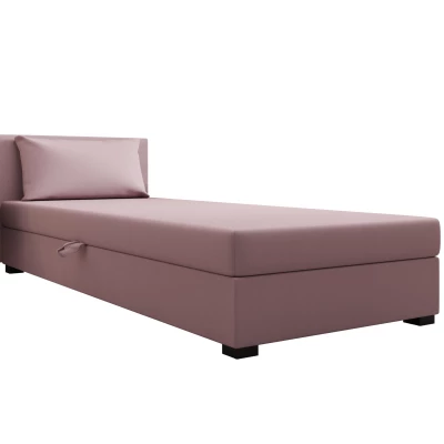 Jednolůžková postel 90x195 ZAJDA 1 s úložným prostorem - růžová