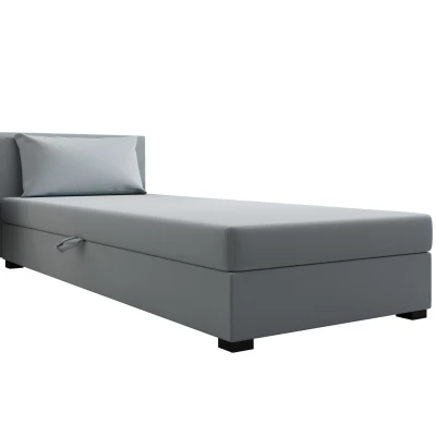 Jednolůžková postel 90x195 ZAJDA 1 s úložným prostorem - modrošedá