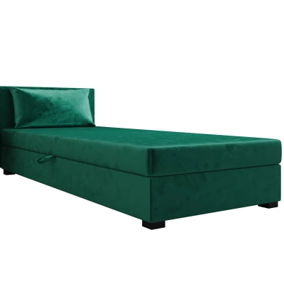 Jednolůžková postel 90x195 ZAJDA 1 s úložným prostorem - zelená