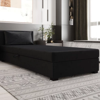 Jednolůžková postel 120x195 ZAJDA 1 s úložným prostorem - grafitová