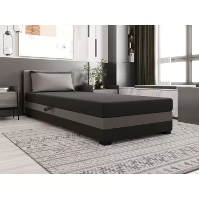 Jednolůžková postel 120x195 ZAJDA 2 s úložným prostorem - šedá / světle šedá