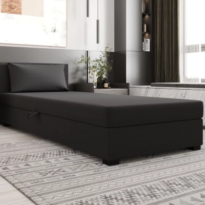 Jednolůžková postel 100x195 ZAJDA 2 s úložným prostorem - šedá