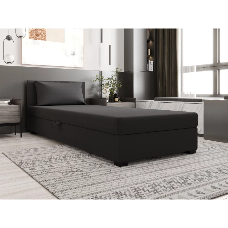 Jednolůžková postel 100x195 ZAJDA 2 s úložným prostorem - šedá