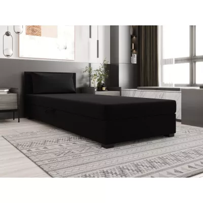 Jednolůžková postel 100x195 ZAJDA 2 s úložným prostorem - černá