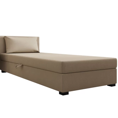 Jednolůžková postel 100x195 ZAJDA 2 s úložným prostorem - hnědá