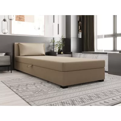 Jednolůžková postel 100x195 ZAJDA 2 s úložným prostorem - hnědá