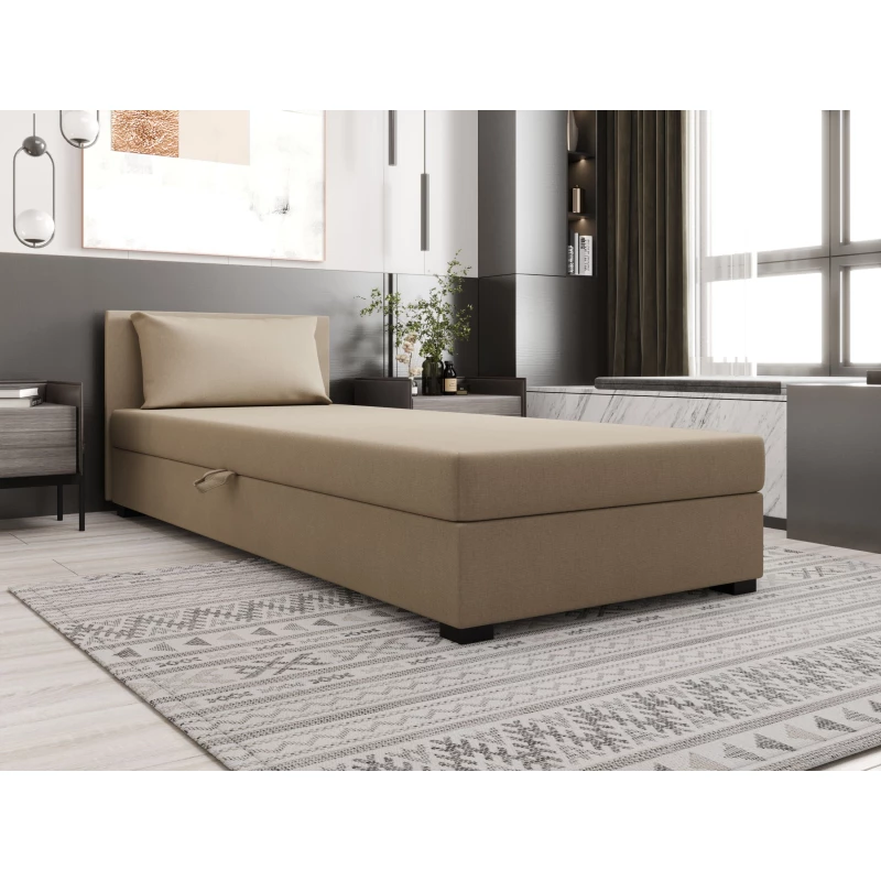 Jednolůžková postel 120x195 ZAJDA 2 s úložným prostorem - hnědá