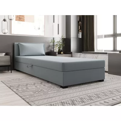 Jednolůžková postel 100x195 ZAJDA 2 s úložným prostorem - modrošedá
