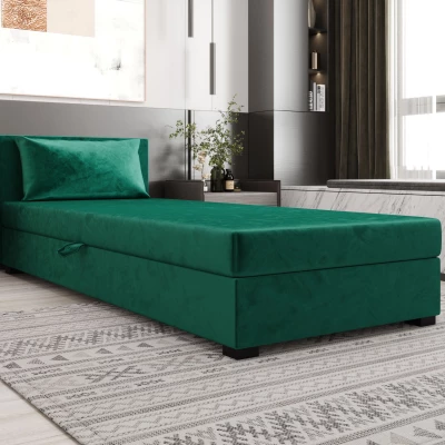 Jednolůžková postel 120x195 ZAJDA 2 s úložným prostorem - zelená