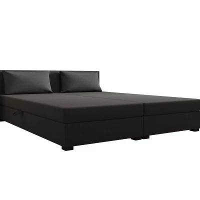 Manželská postel 180x200 ZAJDA DOUBLE 2 s úložným prostorem - šedá