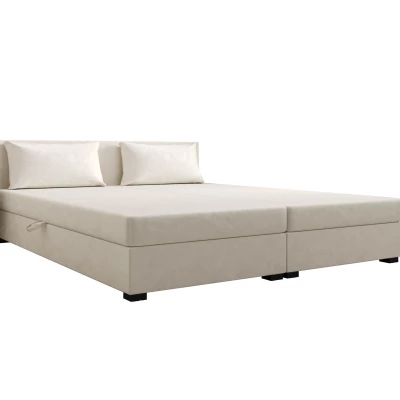 Manželská postel 180x200 ZAJDA DOUBLE 2 s úložným prostorem - ecru