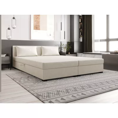 Manželská postel 180x200 ZAJDA DOUBLE 2 s úložným prostorem - ecru