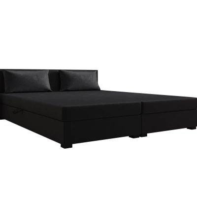 Manželská postel 180x200 ZAJDA DOUBLE 2 s úložným prostorem - grafitová